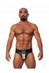 Jocks and Underwear / Mister B Leather Premium Jockstrap - Black White