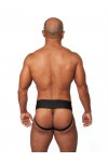 Jocks and Underwear / Mister B Leather Premium Jockstrap - Black White