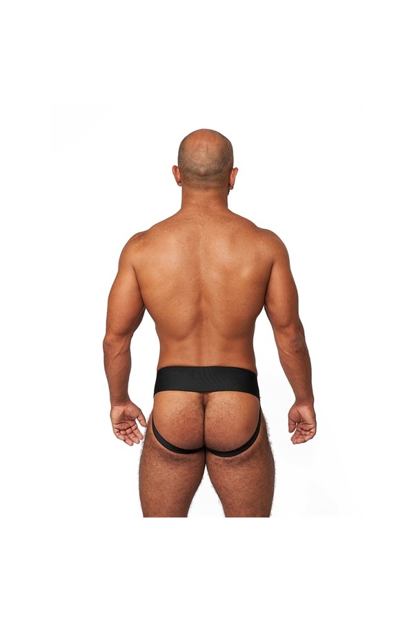 Jocks and Underwear / Mister B Leather Premium Jockstrap - Black White