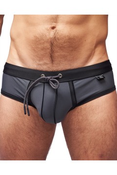 Fürdőnadrágok / Mister B URBAN Maspalomas Swim Brief Grey Black