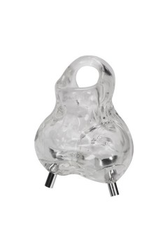 Cock Play, Cock Bondage / Oxballs Nutter Ball Sling Electro Clear