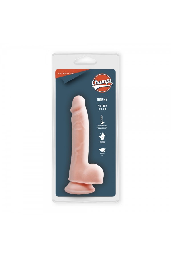 Dildos / Champs Dorky Dual Density Dildo 7.6 inch / 19.5 cm