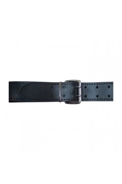 Belts / Mister B Leather Belt Stitched 5 cm - Black