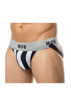 Alsók és jockstrap -ek / MOB Eroticwear Klasszikus jockstrap fehér-fekete