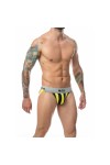 Alsók és jockstrap -ek / MOB Eroticwear Klasszikus jockstrap fehér-sárga