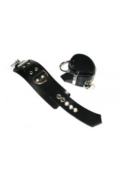 Ankle restraints / BlackStyle Rubber foot restraints, lockable