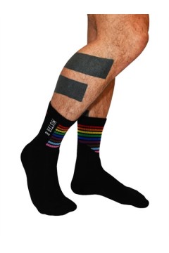 Gifts and Pride, Socks / Mister B Pride Crew Socks Black