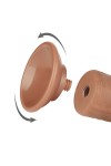 Dildos / Love Toy Sliding Skin Dildo 20 cm Brown