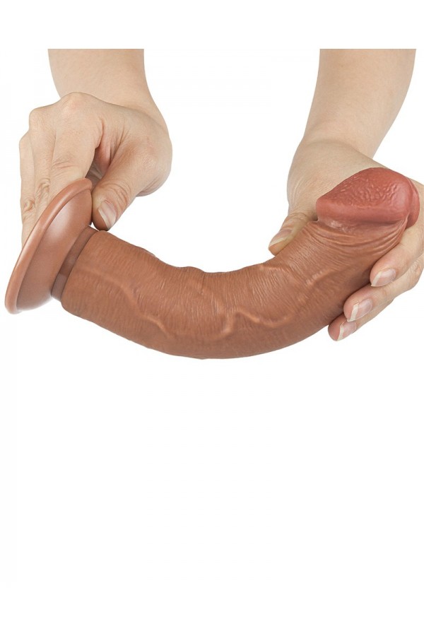 Dildos / Love Toy Sliding Skin Dildo 20 cm Brown