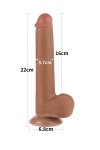 Dildos / Love Toy Sliding Skin Dildo 22 cm Brown
