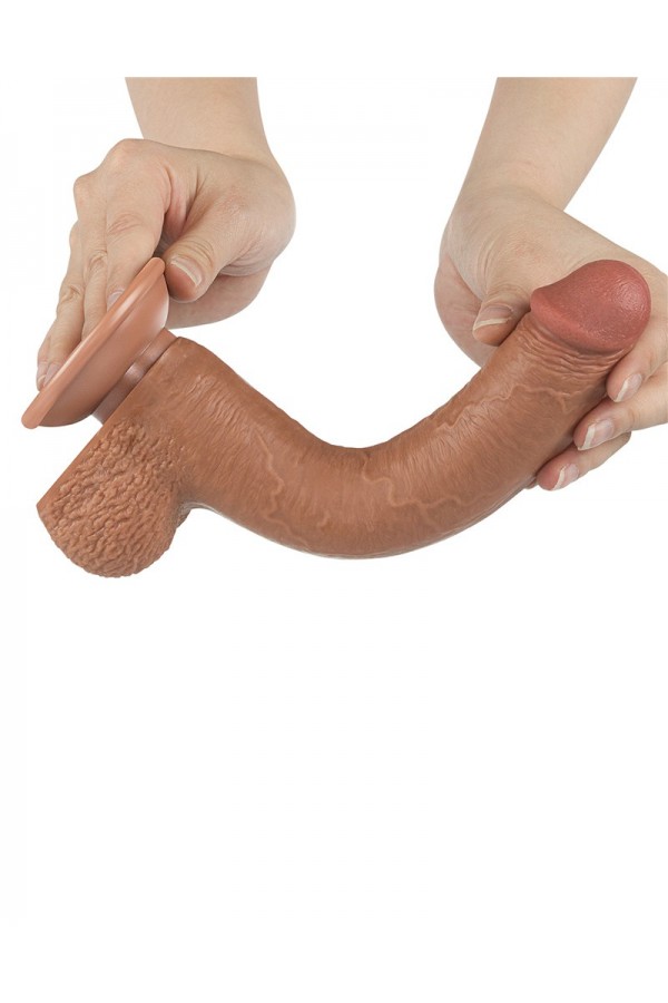 Dildos / Love Toy Sliding Skin Dildo 22 cm Brown