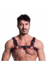Harnesses / 665 Vegan Bulldog Harness Black Red