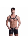 Harnesses / 665 Vegan Bulldog Harness Black White