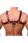 Harnessek / The Red Prémium színes bőr harness fekete piros