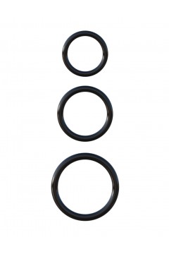 Cock - Glans Rings / Pipedream Fantasy C-Ringz Silicone 3-Ring Stamina Set- Black