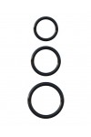 Cock - Glans Rings / Pipedream Fantasy C-Ringz Silicone 3-Ring Stamina Set- Black