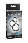 Cock - Glans Rings / Pipedream Fantasy C-Ringz Silicone 3-Ring Stamina Set- Black