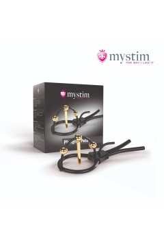 Farok játék / Mystim Kétpólusú electro sperma-stop golyós makk korona