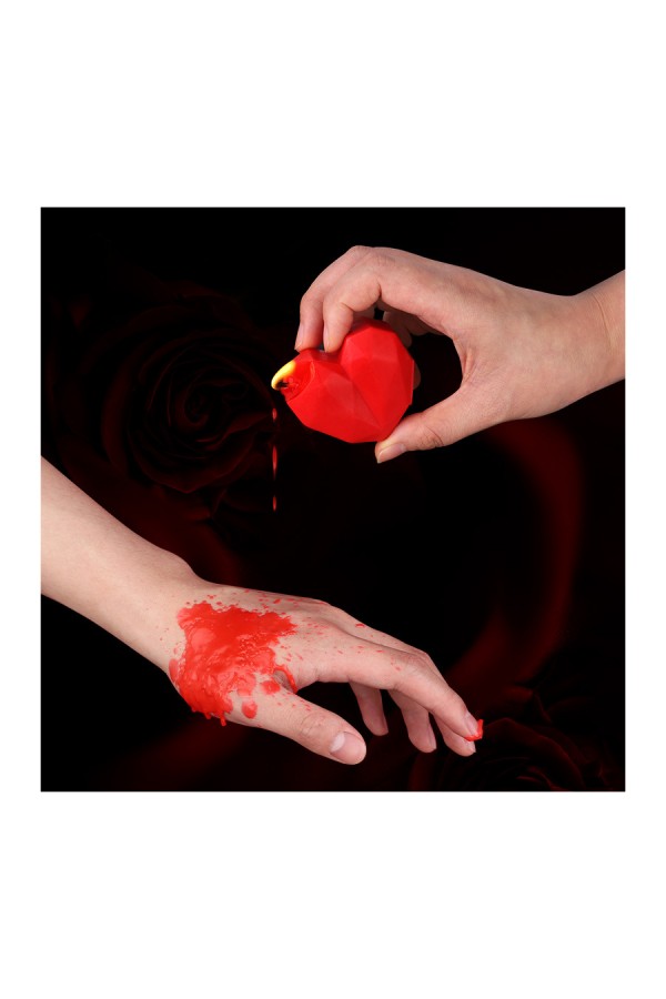 Ajándék / BDSMaster Szív alakú alacsony hőmérsékletű gyertya piros