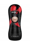 Blowjob Toys / Pipedream PDX Elite Vibrating Oral Stroker - Light/Black