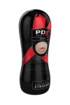 Blowjob Toys / Pipedream PDX Elite Vibrating Oral Stroker - Light/Black