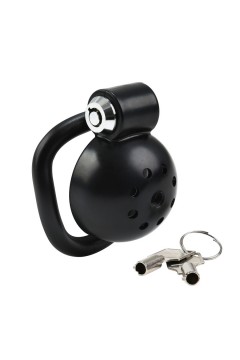 Chastity / CockLock Cage Round Lock 4 x 3.5 cm Black