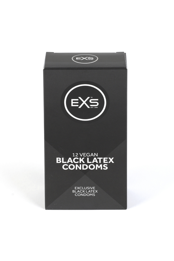 Kondomok / EXS Condoms 12 darab Black fantasy fekete kondom