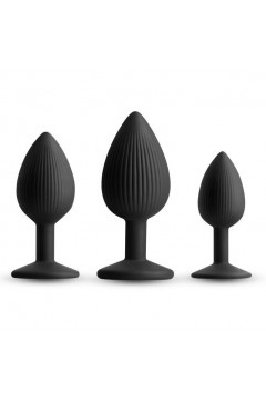 Butt Plugs / NS Novelties Set of 3 Triple Ace Black Plugs