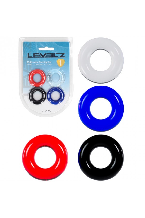 Farok-makk gyűrűk / Generic Multi-color Cockring Set