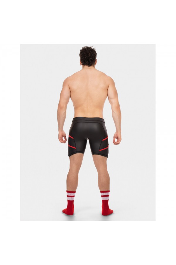 Rövidnadrágok / Barcode Berlin Nuru biciklis rövidnadrág fekete piros