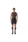 T-shirts and tank-tops / Barcode Berlin Stefano Black Mesh Tank Top