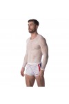 T-shirts and tank-tops / Barcode Berlin Capo White Fishnet T-Shirt