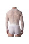 T-shirts and tank-tops / Barcode Berlin Capo White Fishnet T-Shirt