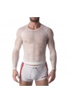 T-shirts and tank-tops / Barcode Berlin Capo White Fishnet T-Shirt