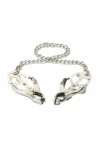 Tit Clamps / Master Series Japanese Clover Clamps with chain - Chrome