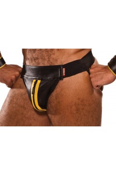 Jocks and Underwear / COLT Leather Jock Black and Yellow