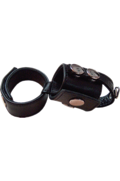 Cock Bondage / Mister B Broad double cockstrap with ball divider
