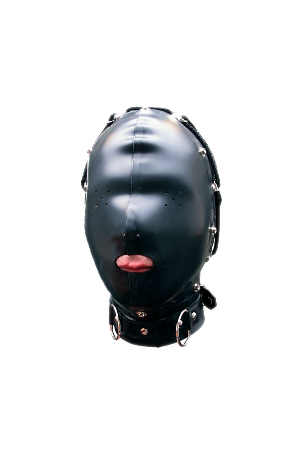 Hoods / Mister B Rubber Tie Back Bondage Hood