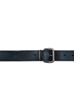 Belts / Mister B Leather Belt Stitched 4 cm - Black
