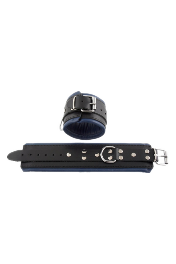 Ankle restraints / Mister B Leather ankle restraints with color padding