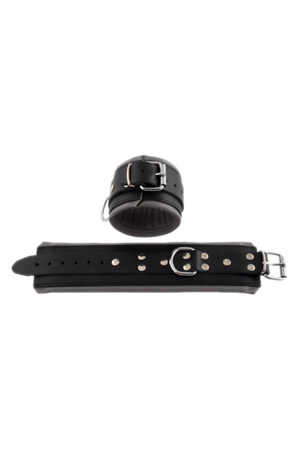Ankle restraints / Mister B Leather ankle restraints with color padding