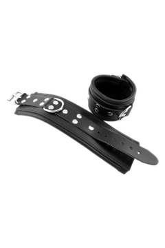 Ankle restraints / Mister B Leather ankle restraints with color padding
