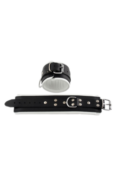 Ankle restraints / Mister B Leather ankle restraints with color padding