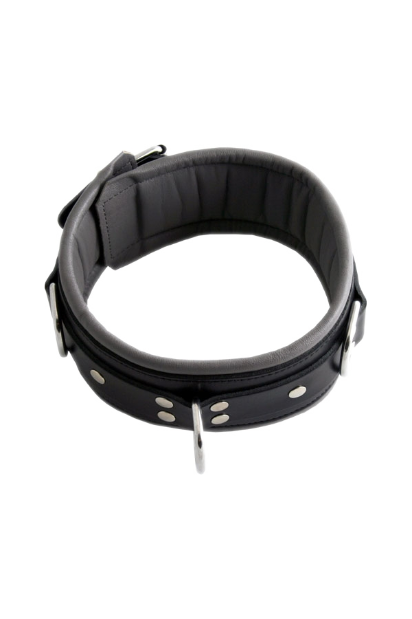 Collars / Mister B Slavecollar with D rings and color padding