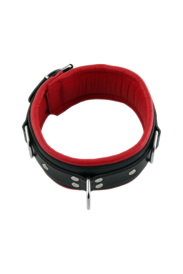 Collars / Mister B Slavecollar with D rings and color padding