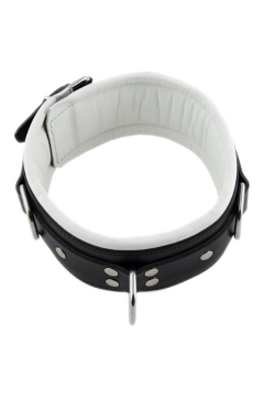 Collars / Mister B Slavecollar with D rings and color padding