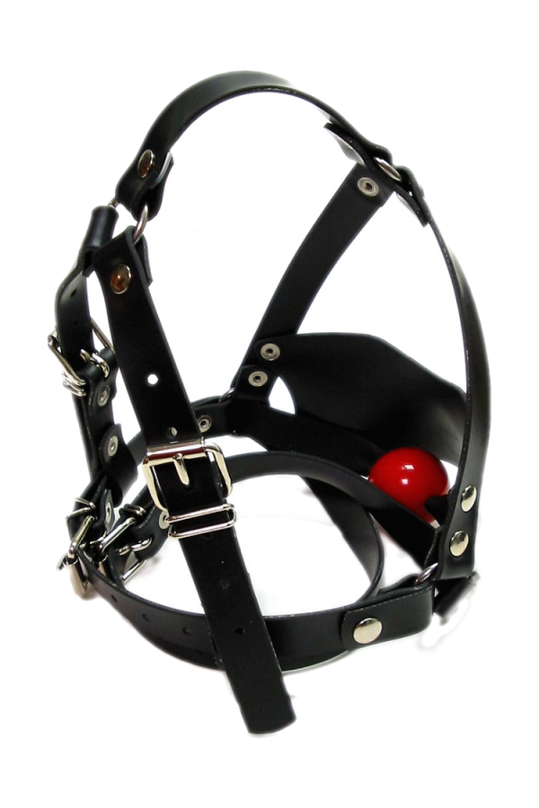 Gags, Head Harnesses / Ru88er Rubber headharness with ballgag