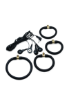 Cock Play / Rimba Electro set silicone cock rings. uni polar