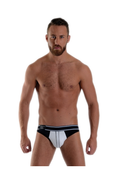 Alsók és jockstrap -ek / Mister B URBAN Manhattan Jockstrap - fehér-fekete