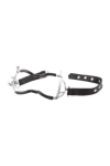 Gags / Black Label Whitehead Ratchet Mouth Gag With Leather Strap + PVC Coating